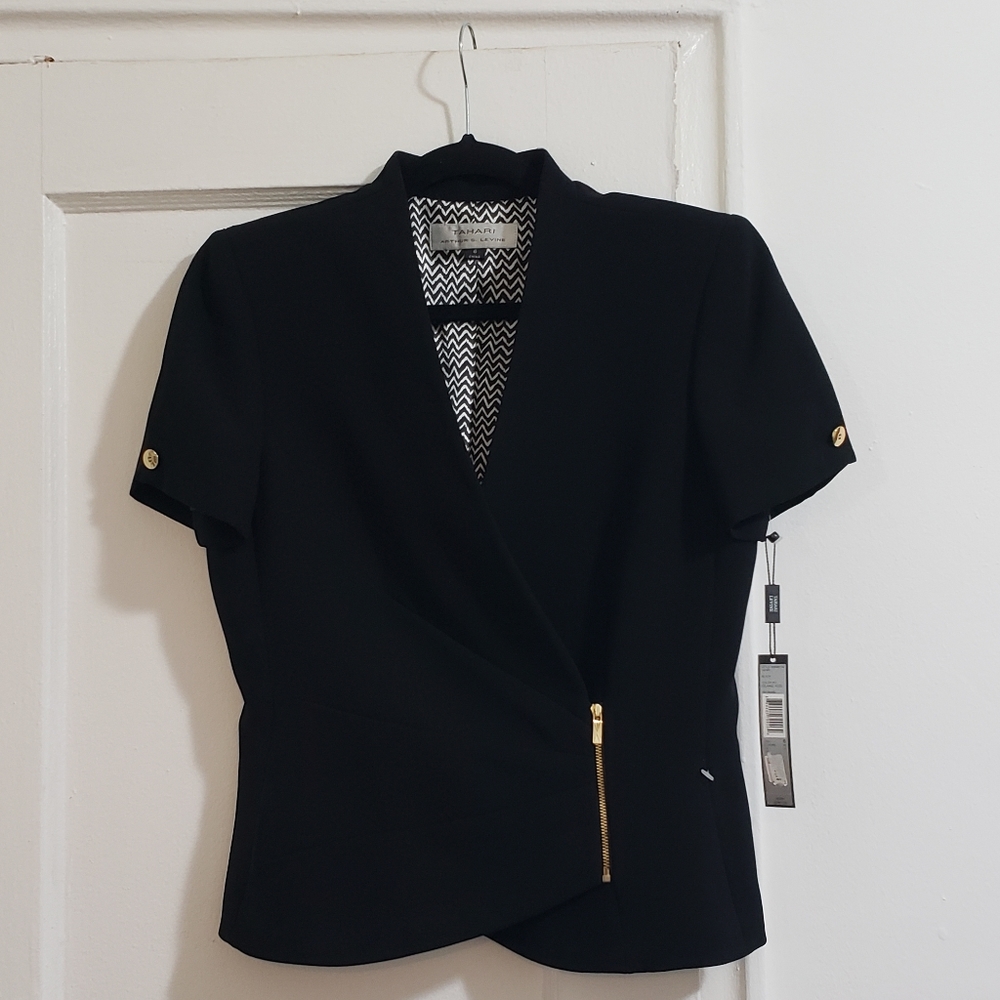 Woman Jacket, Tahari, 6,black